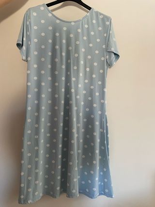 Vestido lunares celeste