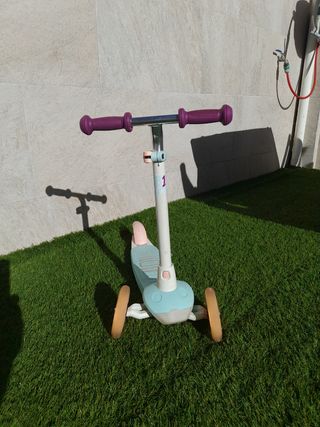 Patinete infantil, usado, azul claro