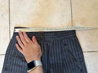 Pantaloni vintage a righe grigi