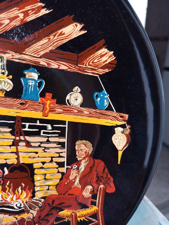 Plato decorativo vintage años 60-70