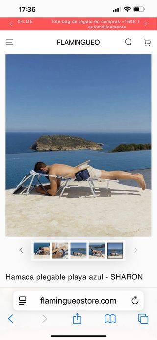 Hamaca playa plegable azul - SHARON