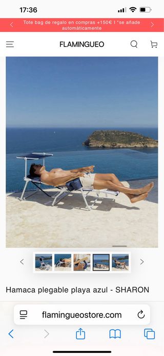Hamaca playa plegable azul - SHARON
