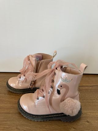 Botas niña flamenco rosa