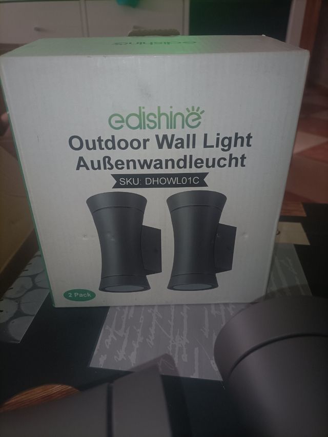 2 Focos pared edishine exteriores