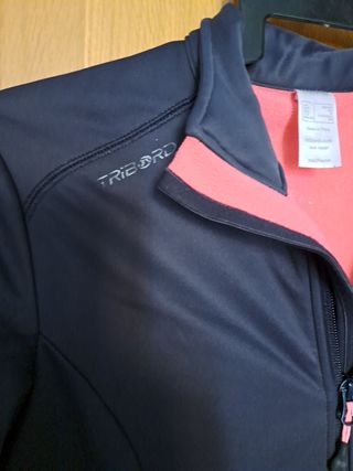Cazadora deportiva , negra-rosa