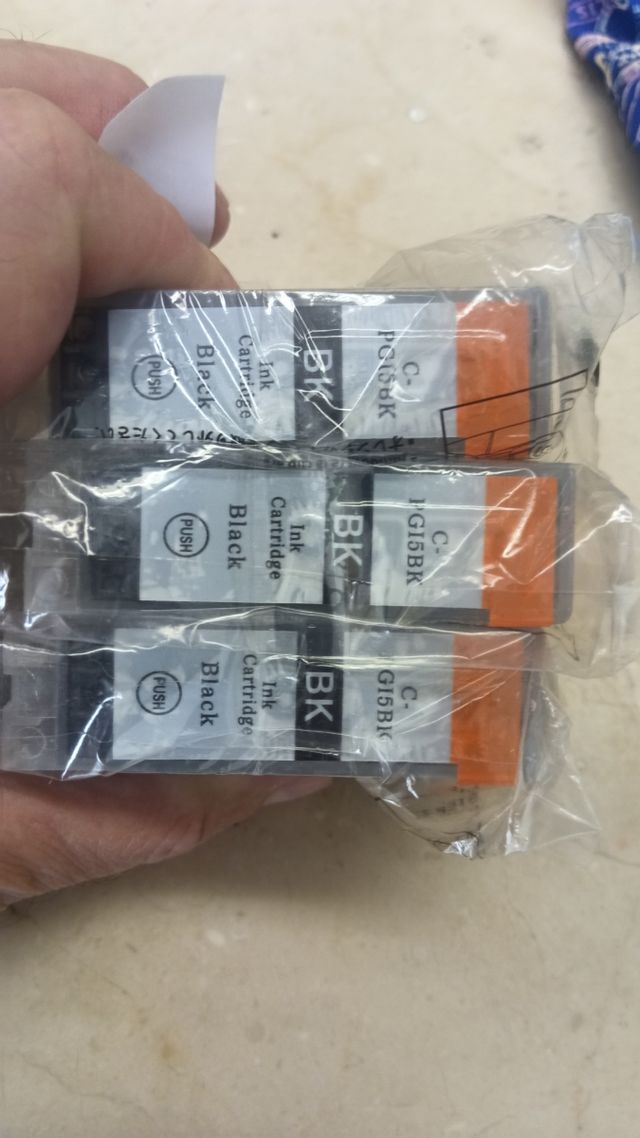 3 cartuchos tinta negra Pixma C-PG15Bk