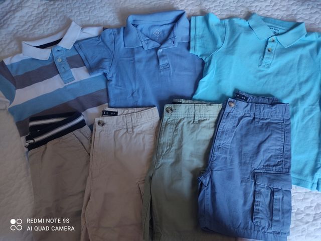 Ropa niño 6-7 años - 3 polos, 4shorts