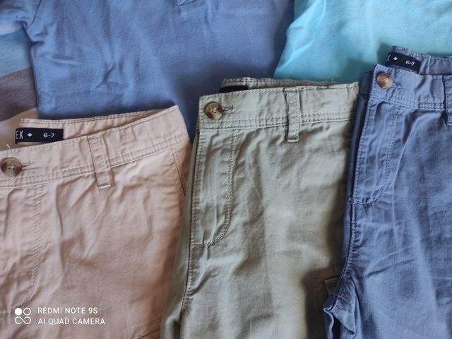 Ropa niño 6-7 años - 3 polos, 4shorts