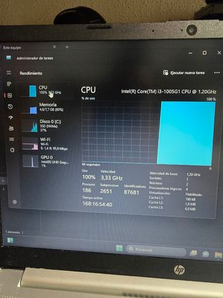 Portátil HP Core i3 10ª Gen - Plata