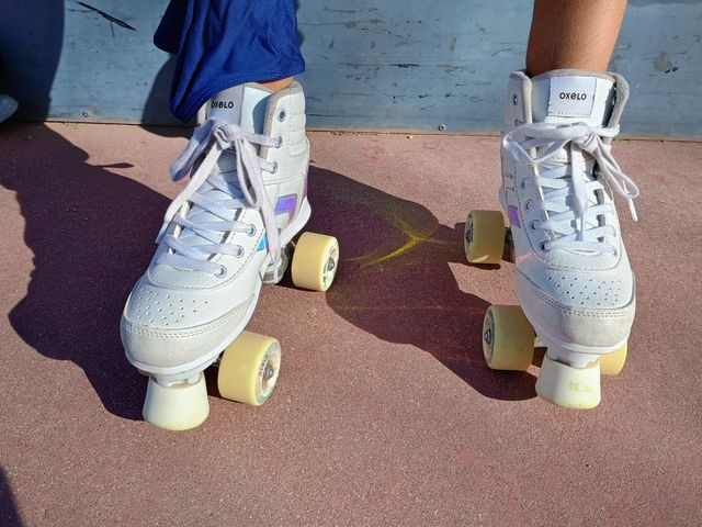 Patines Oxelo 4 ruedas - Blancos. Número 37