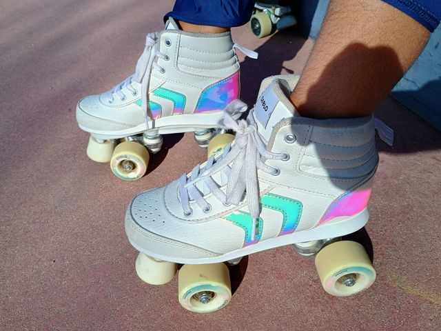 Patines Oxelo 4 ruedas - Blancos. Número 37