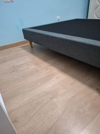 Somier canapé gris - madera