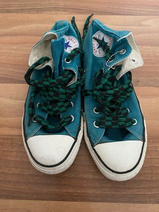 Converse altas verde azulado