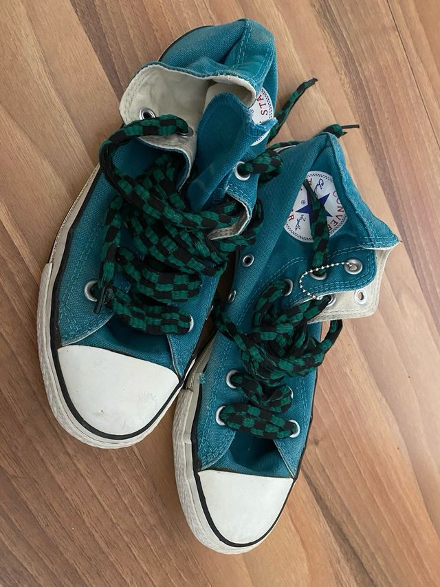Converse altas verde azulado