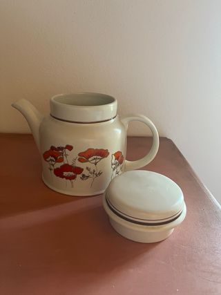 Tetera porcelana vintage flores