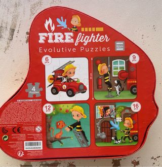 Puzzle Bomberos 4 piezas