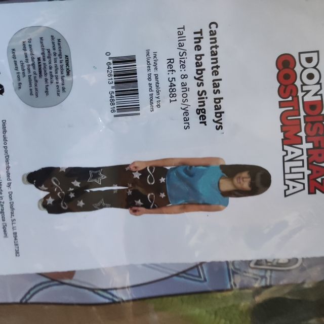 Disfraz Cantante Bebé (8 años)