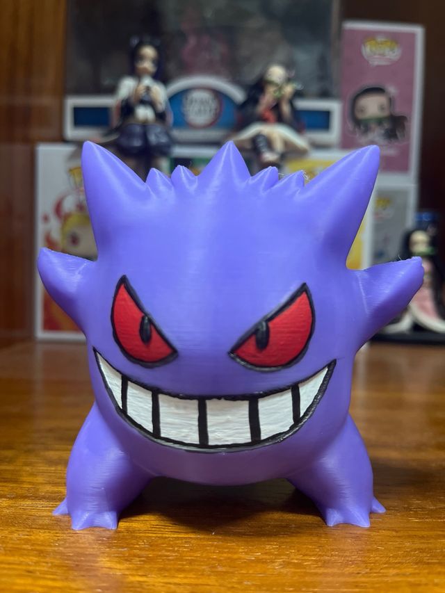 Gengar 3D pintado a mano