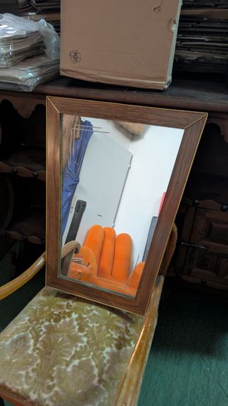 Espejo vintage madera dorada