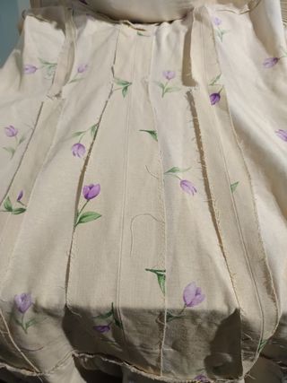 Traje Flamenca beige y morado 44-46