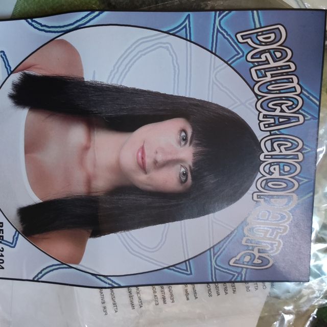 Peluca Cleopatra negra