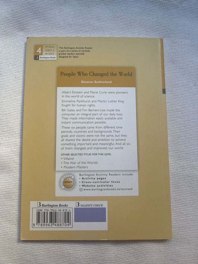 PEOPLE WHO CHANGED THE WORLD (4 ESO)