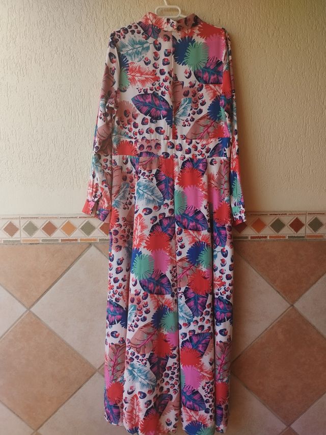 Vestido midi estampado floral
