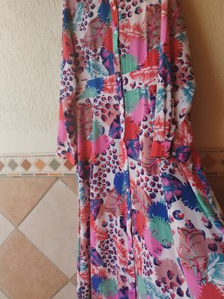 Vestido midi estampado floral