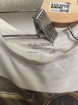 Camisetas Nukutave - Blanca
talla 12 