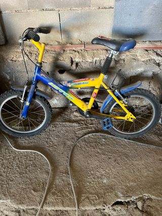 Bicicleta niño 16" color azul-amarillo