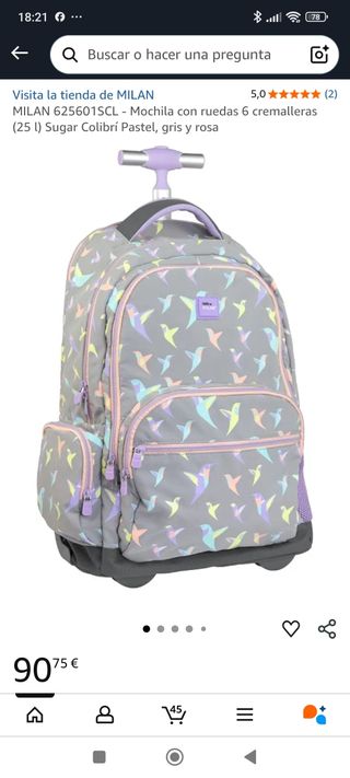 Mochila Milan 625601SCL con ruedas