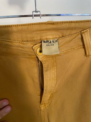Pantalón elástico mostaza 