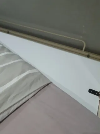 Litera abatible 90cm - Blanca y beige URGE