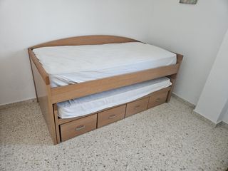 Cama nido madera - 2 colchones