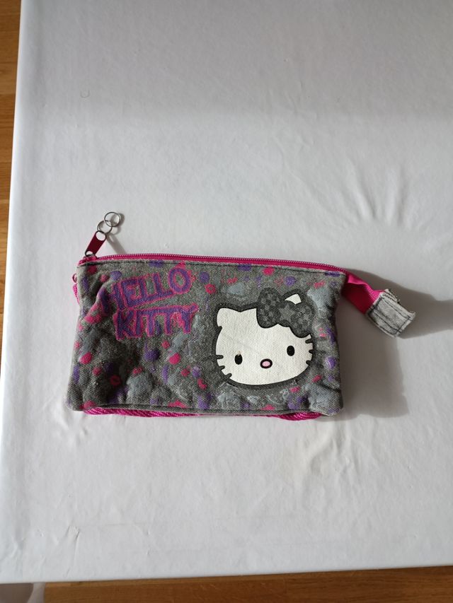 Estuche Hello Kitty Gris