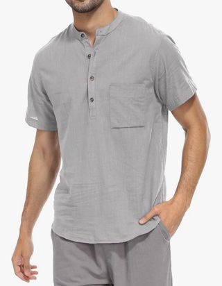 Camisa lino y algodón