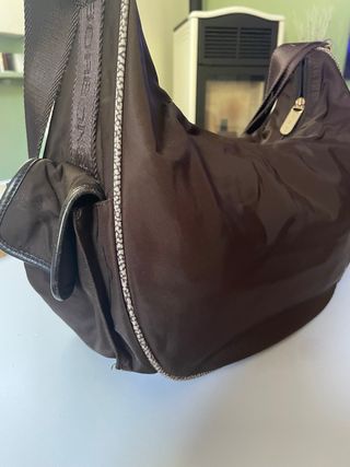 Borbonese - Borsa a mezza luna marrone
