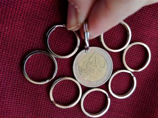 Lote 10 Aros para llaveros metal plateado 