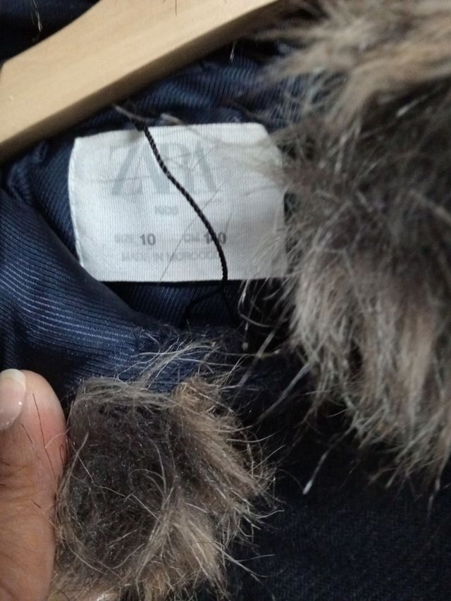 Abrigo paño niña con capucha