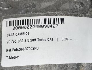 Caja volvo 366r7002fd c30 2.5 20v turbo cat 98427