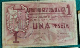 8 Billetes Guerra Civil Española 1937