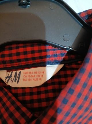 Camisa cuadros hombre marrón-rojo