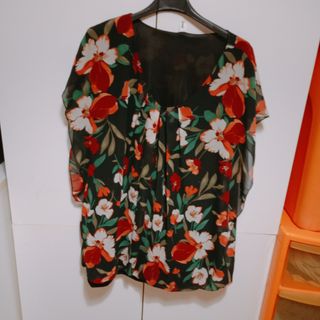 Blusa fiori donna XXL