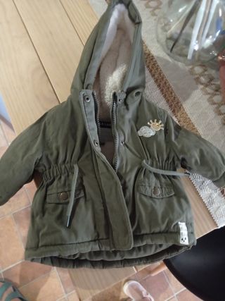 Parka bebé niña, talla 3 meses
