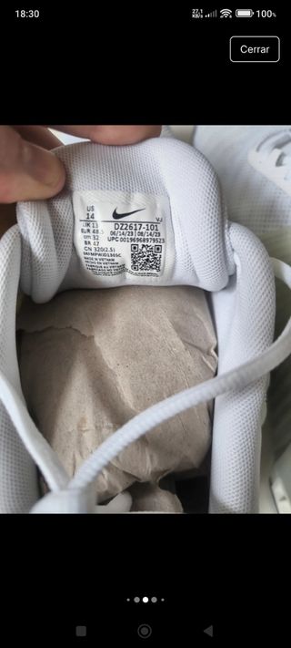Nike Metcon 9 - Gris y Blanco talla 48'5