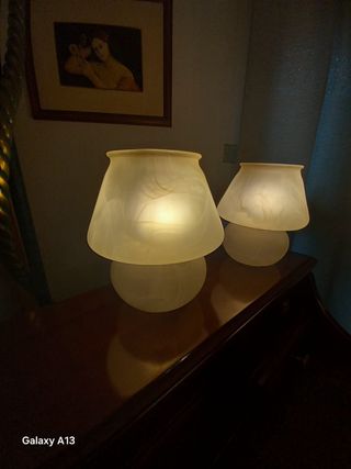 2 Lampade Abayour vetro satinato