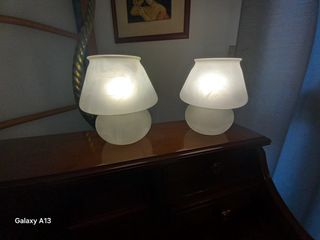 2 Lampade Abayour vetro satinato