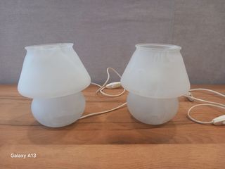 2 Lampade Abayour vetro satinato