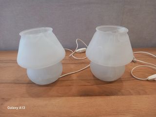 2 Lampade Abayour vetro satinato