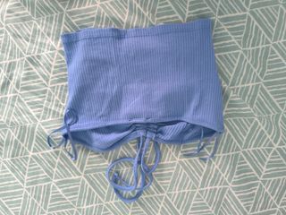Top corto azul - Tirantes
